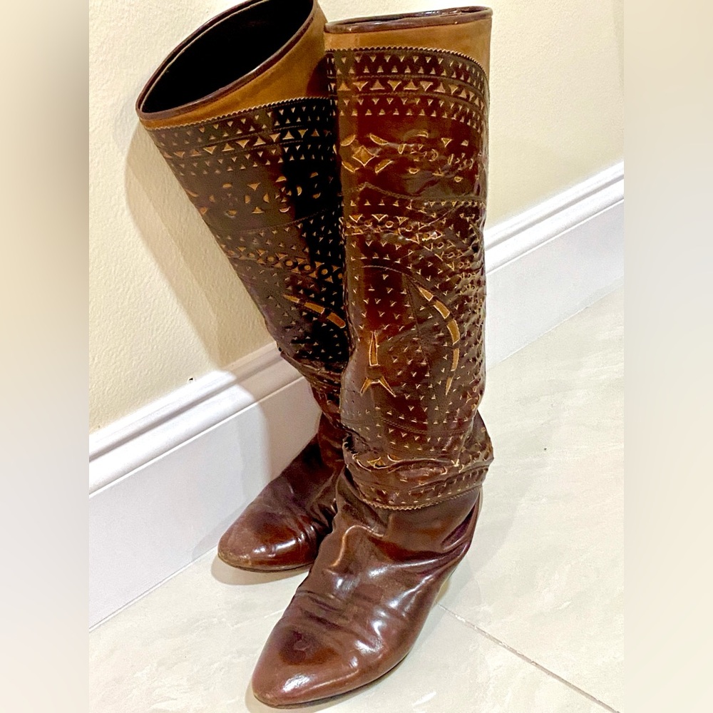 Roberto Botticelli Leather ornate cowboy boots